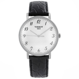 Tissot Everytime Desire Medium White Dial Black Leather Strap Watch For Men - T109.410.16.032.00 Authentic Buy Shop Now