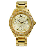 Bulova Multi Function Gold Dial Gold Steel Strap Watch for Women - 97N102 Authentic Buy Shop Now