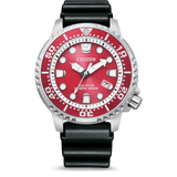 Citizen Eco Drive Promaster Marine Red Dial Black Rubber Strap Watch For Men - BN0159-15X Authentic Buy Shop Now