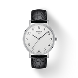 Tissot Everytime Desire Medium White Dial Black Leather Strap Watch For Men - T109.410.16.032.00 Authentic Buy Shop Now