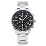 Citizen Eco Drive Chronograph Black Dial Silver Steel Strap Watch For Men - CA0690-88E Authentic Buy Shop Now