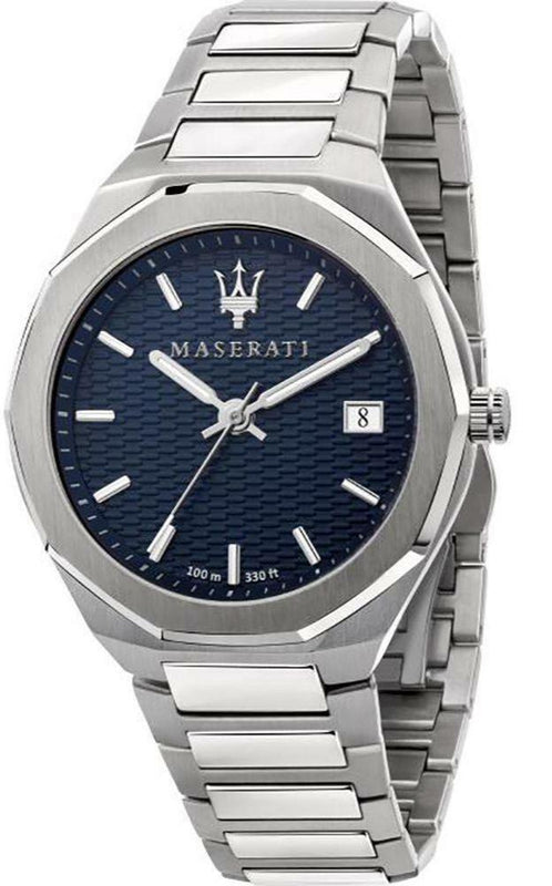 Maserati Stile Blue Dial Silver Steel Strap Watch For Men - R8853142006 Authentic Buy Shop Now