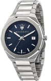 Maserati Stile Blue Dial Silver Steel Strap Watch For Men - R8853142006 Authentic Buy Shop Now