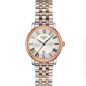 Tissot Carson Premium Lady Silver Dial Two Tone Steel Strap Watch For Women - T122.210.22.033.01 Authentic Buy Shop Now