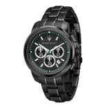 Maserati Royale Chronograph Black Dial Black Steel Strap Watch For Men - R8873637004 Authentic Buy Shop Now