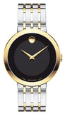 Movado Museum Esperanza Black Dial Two Tone Steel Strap Watch For Men - 0607058 Authentic Buy Shop Now