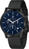 Maserati Epoca Black Edition Blue Dial Black Mesh Bracelet Watch For Men - R8873618008 Authentic Buy Shop Now