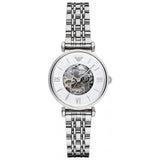 Emporio Armani Meccanico Mother of Pearl Dial Silver Steel Strap Watch For Women - AR1991 Authentic Buy Shop Now