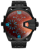 Diesel Uber Chief Chronograph Red Dial Black Steel Strap Watch For Men - DZ7373 Authentic Buy Shop Now