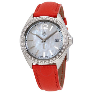 Tag Heuer Formula 1 Quartz Diamonds Mother of Pearl Dial Orange Leather Strap Watch for Women - WBJ131A.FC8250 Authentic Buy Shop Now