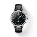 Tissot Carson Premium Chronograph Black Dial Black Leather Strap Watch For Men - T122.417.16.051.00 Authentic Buy Shop Now