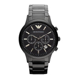 Emporio Armani Classic Chronograph Black Dial Black Stainless Steel Strap Watch For Men - AR2453 Authentic Buy Shop Now