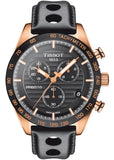 Tissot PRS 516 Chronograph Black Dial Black Leather Strap Watch For Men - T100.417.36.051.00 Authentic Buy Shop Now