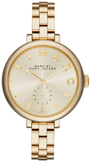 Marc Jacobs Sally Champagne Gold Dial Gold Steel Strap Watch for Women - MBM3363 Authentic Buy Shop Now