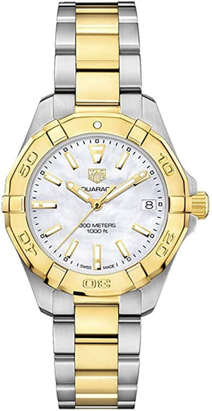 Tag Heuer Aquaracer Mother of Pearl Dial Two Tone Steel Strap Watch for Women - WBD1320.BB0320 Authentic Buy Shop Now