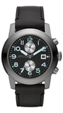 Marc Jacobs Larry Chronograph Black Dial Black Leather Strap Watch for Men - MBM5054 Authentic Buy Shop Now