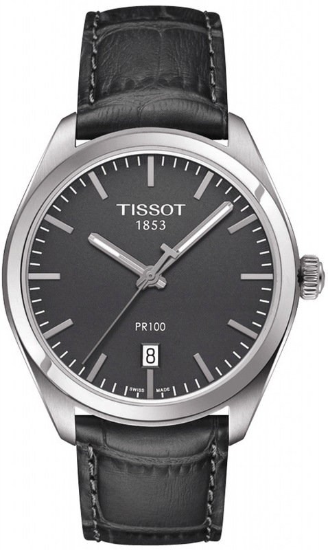 Tissot PR 100 Quartz Leather Strap Watch For Men - T101.410.16.441.00 Authentic Buy Shop Now