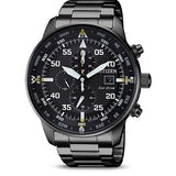 Citizen Sports Eco Drive Black Dial Black Steel Strap Watch For Men - CA0695-84E Authentic Buy Shop Now
