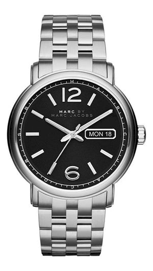 Marc Jacobs Fergus Black Dial Silver Steel Strap Watch for Men - MBM5075 Authentic Buy Shop Now