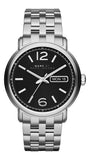 Marc Jacobs Fergus Black Dial Silver Steel Strap Watch for Men - MBM5075 Authentic Buy Shop Now