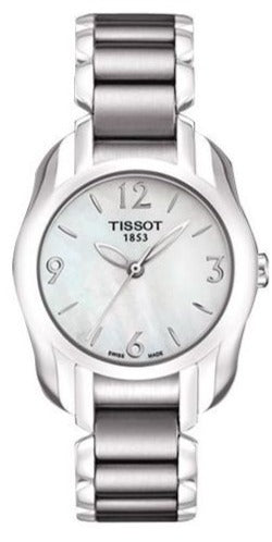 Tissot T Wave Mother of Pearl Dial Two Tone Steel Strap Watch For Women - T023.210.11.117.00 Authentic Buy Shop Now