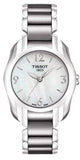 Tissot T Wave Mother of Pearl Dial Two Tone Steel Strap Watch For Women - T023.210.11.117.00 Authentic Buy Shop Now