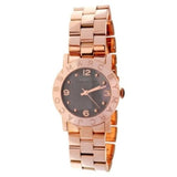 Marc Jacobs Amy Mother of Pearl Black Dial Rose Gold Steel Strap Watch for Women - MBM8610 Authentic Buy Shop Now