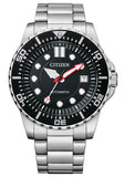 Citizen Mechanical Black Dial Silver Steel Strap Watch For Men - NJ0120-81E Authentic Buy Shop Now