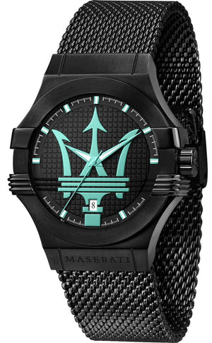 Maserati Potenza Aqua Edition Black Dial Black Mesh Strap Watch For Men - R8853144002 Authentic Buy Shop Now