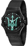 Maserati Potenza Aqua Edition Black Dial Black Mesh Strap Watch For Men - R8853144002 Authentic Buy Shop Now