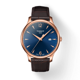 Tissot T Classic Tradition Blue Dial Brown Leather Strap Watch For Men - T063.610.36.047.00 Authentic Buy Shop Now