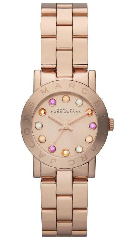 Marc Jacobs Amy Rose Gold Dial Rose Gold Steel Strap Watch for Women - MBM3219 Authentic Buy Shop Now
