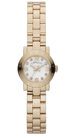 Marc Jacobs Amy Dinky White Dial Gold Steel Strap Watch for Women - MBM3226 Authentic Buy Shop Now