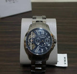 Fossil Grant Twist Multifunction Blue Dial Grey Steel Strap Watch for Men - ME1146 Authentic Buy Shop Now