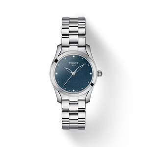 Tissot T Wave II Blue Dial Silver Steel Strap Watch For Women - T112.210.11.046.00 Authentic Buy Shop Now