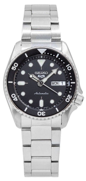 Seiko 5 Sports SKX Automatic Black Dial Silver Steel Strap Watch For Men - SRPK29K1 Authentic Buy Shop Now
