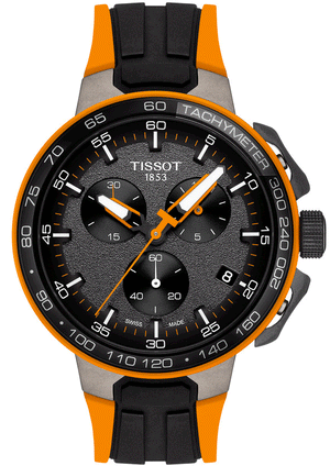 Tissot T Race Cycling Chronograph Black Dial Two Tone Rubber Strap Watch For Men - T111.417.37.441.04 Authentic Buy Shop Now