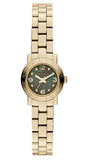 Marc Jacobs Amy Mother of Pearl Black Dial Gold Steel Strap Watch for Women - MBM3275 Authentic Buy Shop Now