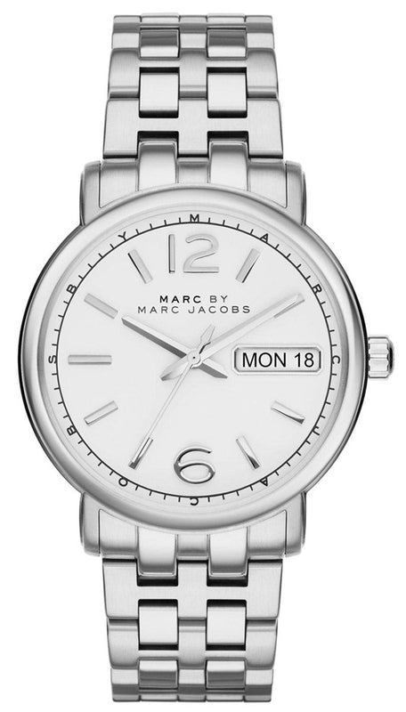 Marc Jacobs Fergus White Dial Silver Steel Strap Watch for Women - MBM8646 Authentic Buy Shop Now