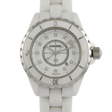 Chanel J12 Diamonds Ceramic White Dial White Steel Strap Watch for Women - J12 H1628 Authentic Buy Shop Now