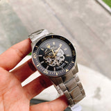 Maserati SFIDA Automatic Black Dial Silver Steel Strap Watch For Men - R8823140002 Authentic Buy Shop Now