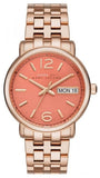 Marc Jacobs Fergus Orange Dial Rose Gold Steel Strap Watch for Women - MBM8648 Authentic Buy Shop Now
