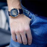 Fossil Grant Mechanical Blue Dial Blue Leather Strap Watch for Men - ME3054 Authentic Buy Shop Now