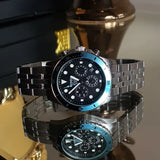 Fossil FB-01 Chronograph Black Dial Silver Steel Strap Watch for Men - FS5827 Authentic Buy Shop Now
