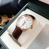 Tissot T Classic PR 100 Quartz White Dial Brown Leather Strap Watch for Men - T101.410.26.031.00 Authentic Buy Shop Now