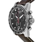Tissot Supersport Chrono Black Dial Brown Leather Strap Watch for Men - T125.617.16.051.01 Authentic Buy Shop Now