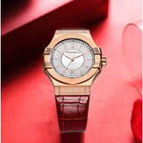 Maserati Potenza Silver Dial Red Leather Strap Watch For Women - R8851108501 Authentic Buy Shop Now