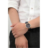 Guess Analog Blue Dial Blue Leather Strap Watch For Men - W0496G4 Authentic Buy Shop Now