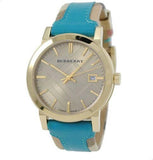 Burberry The City Gold Dial Blue Leather Strap Watch for Women - BU9018 Authentic Buy Shop Now