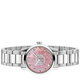 Gucci G Timeless Quartz Mother of Pearl Pink Dial Silver Steel Strap Watch For Women - YA1265013 Authentic Buy Shop Now